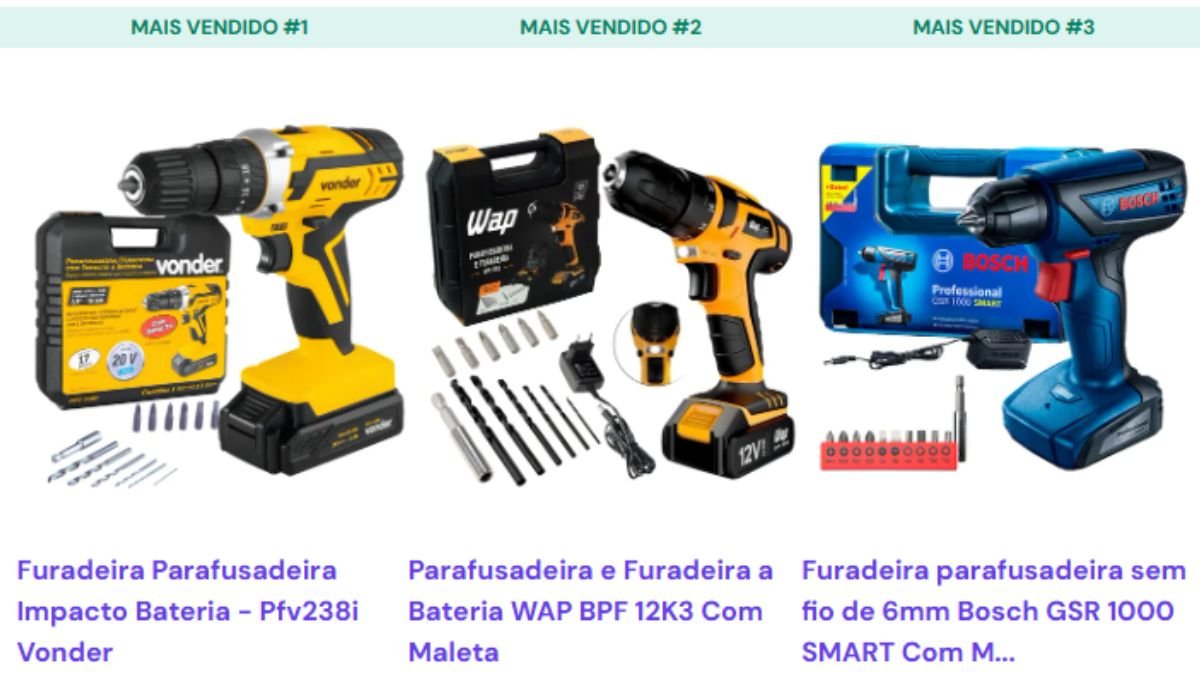 TOP 3 Melhores Parafusadeiras e Furadeiras Custo-Benefício