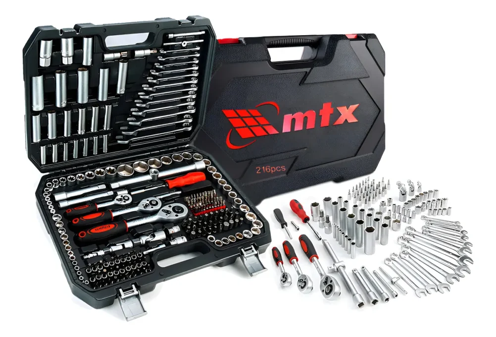 Um dos escolhidos do nosso TOP 3 Melhor Jogo de Soquete Sextavado
MTX 216 Peças