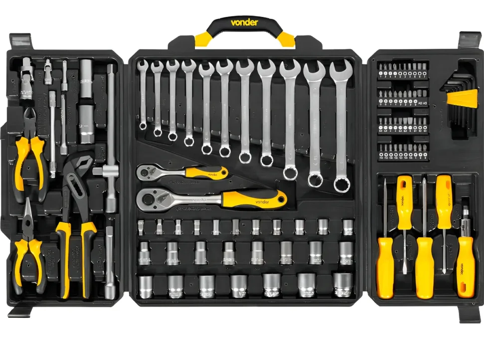 Um dos escolhidos do nosso TOP 3 Melhor Kit de Ferramentas
VONDER CROMO VANÁDIO 110 PEÇAS